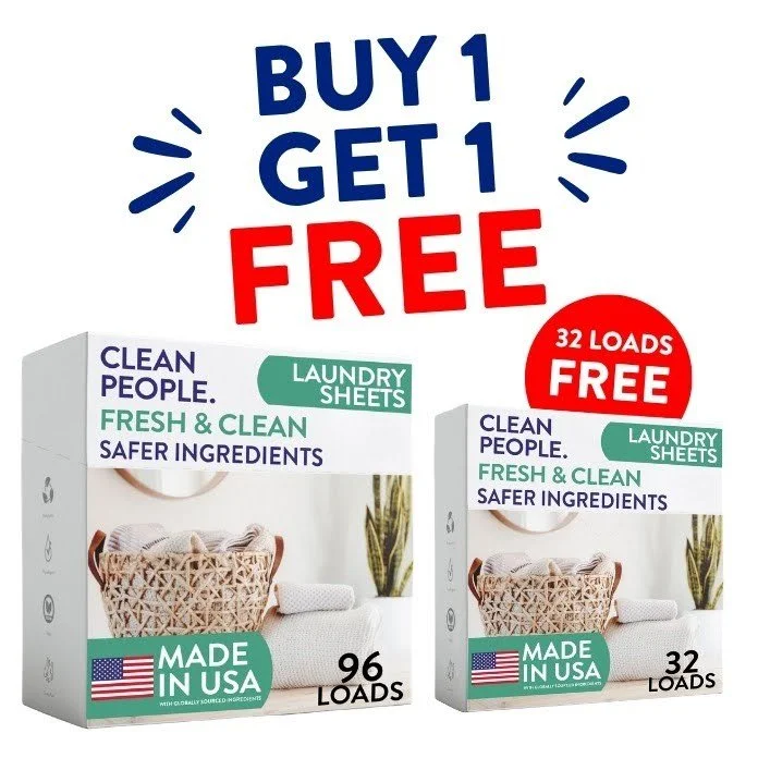 Clean People Laundry Sheets Buy 1 Get 1 Free