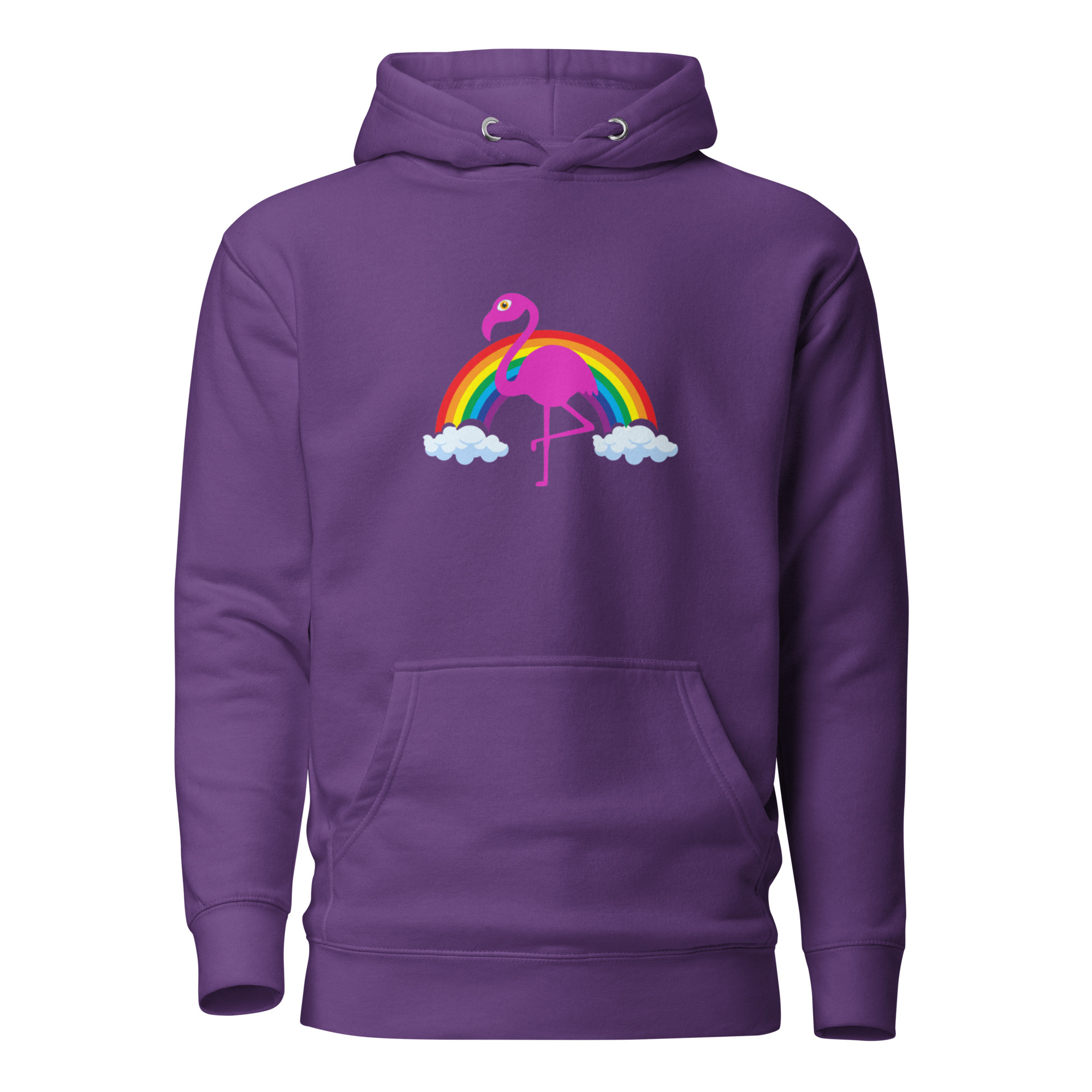 Purple Make Good Choices Flamingo hoodie.
