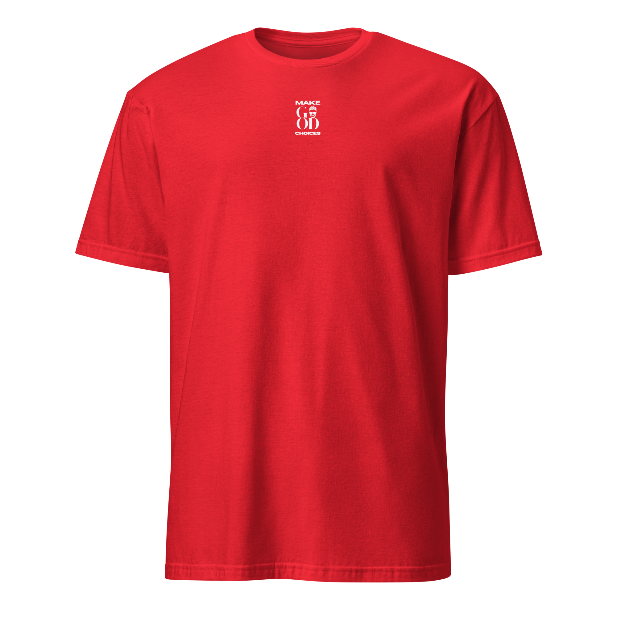 Front of the Make Good Choices You Are Extraordinary T-shirt with the small Make Good Choices logo.