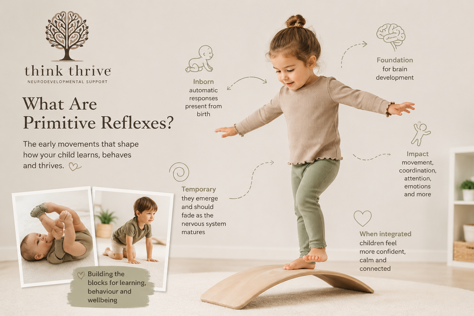Young child at play, illustrating early physical development