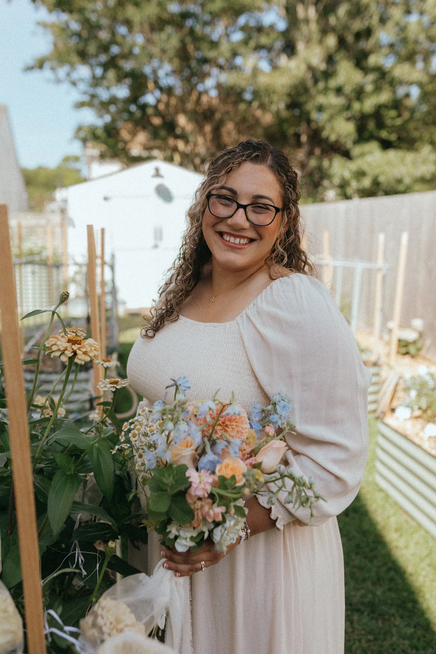 Locally grown flowers arranged close to home