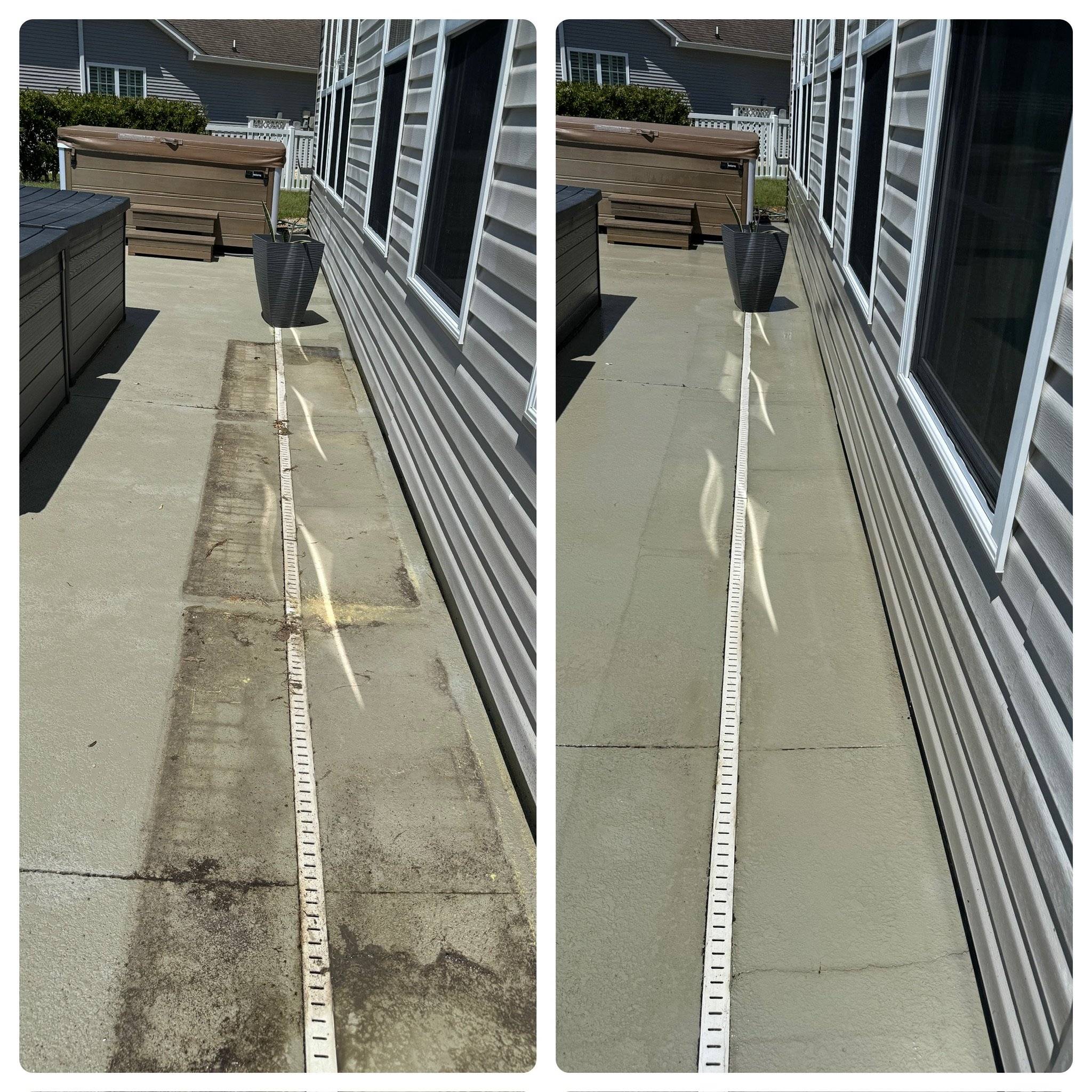 Clean siding after Kraken Harbor house washing