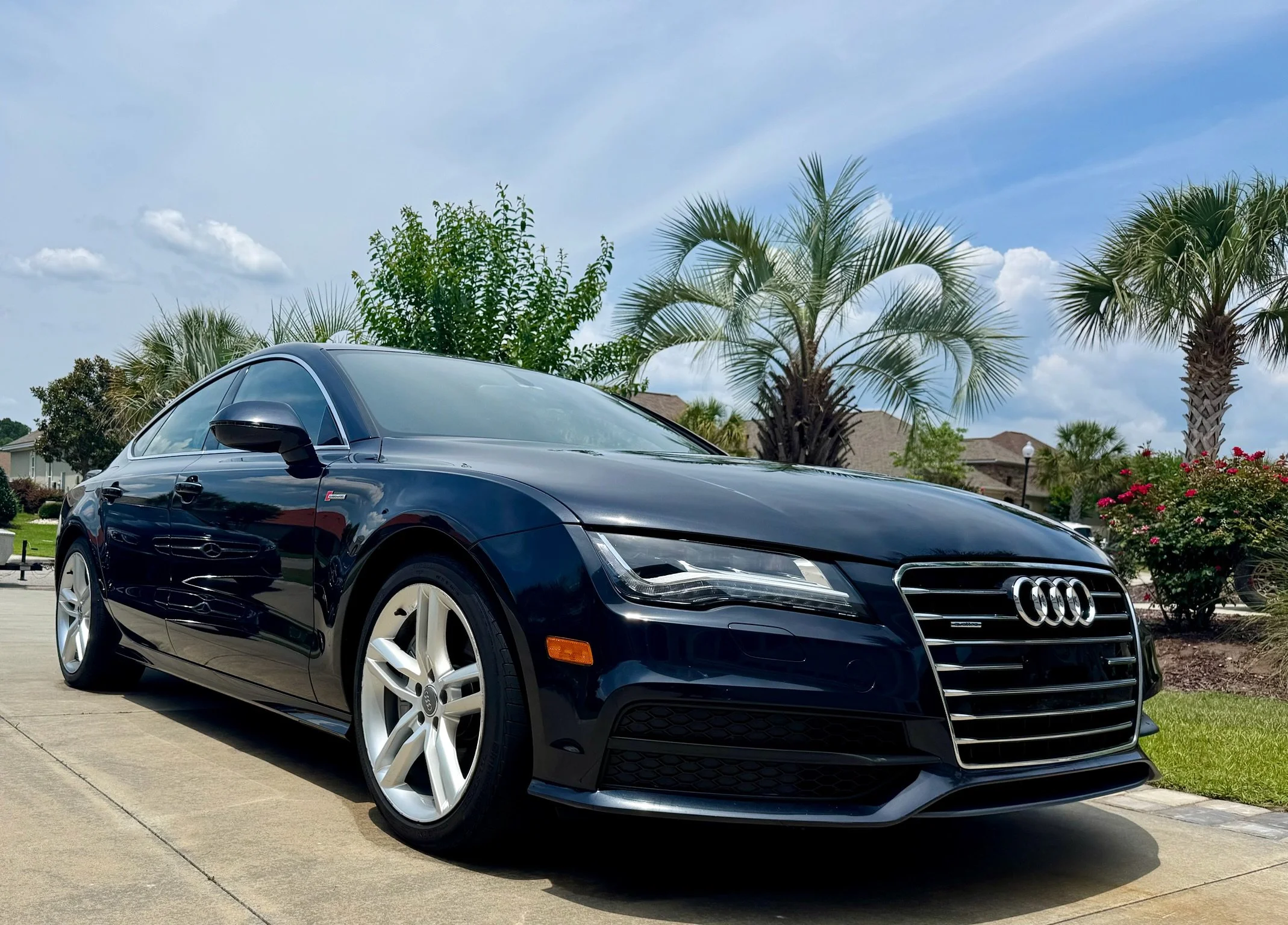 Black Audi after mobile detailing by Kraken Harbor