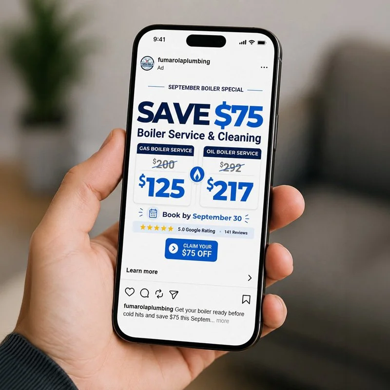 Hudson Valley paid advertising campaign on a smartphone