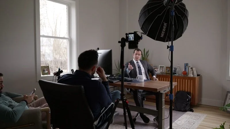 VIVO Creative filming social media content with a client