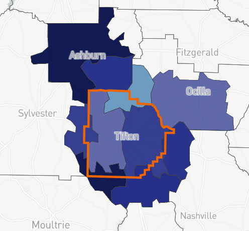 Tift County Public Health Map
