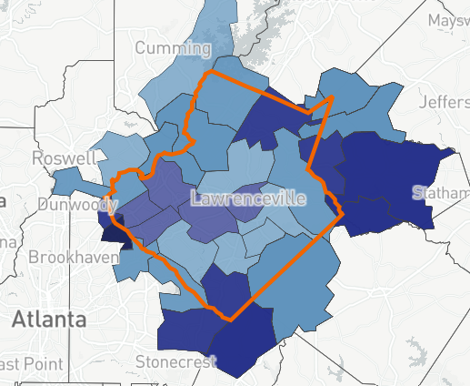 Gwinnett County Data Map