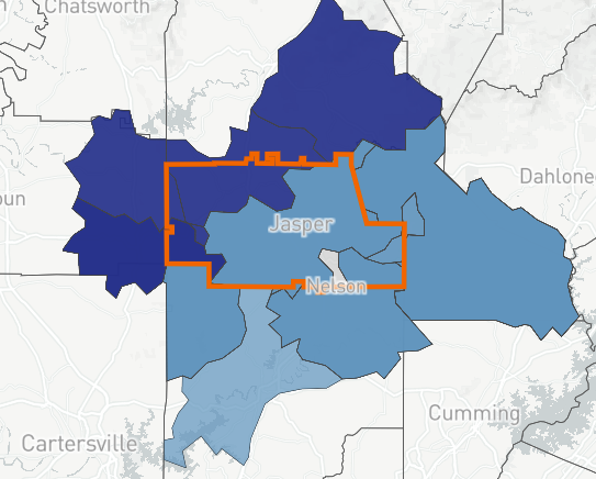 Pickens County Data Map