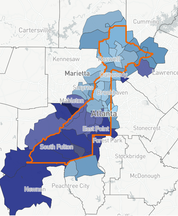 Fulton County Data Map