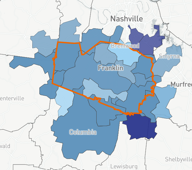 Williamson County Risk Map