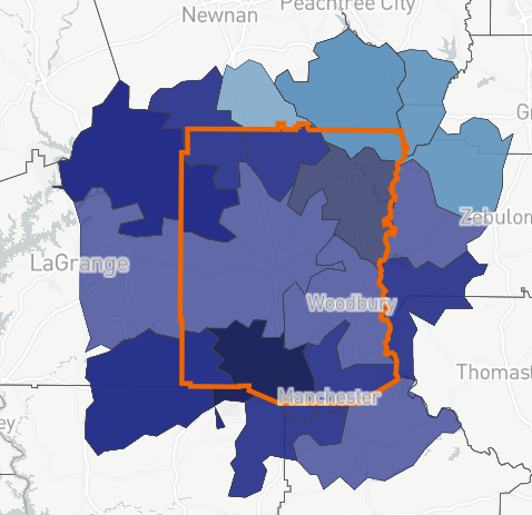 Meriwether County Data Map