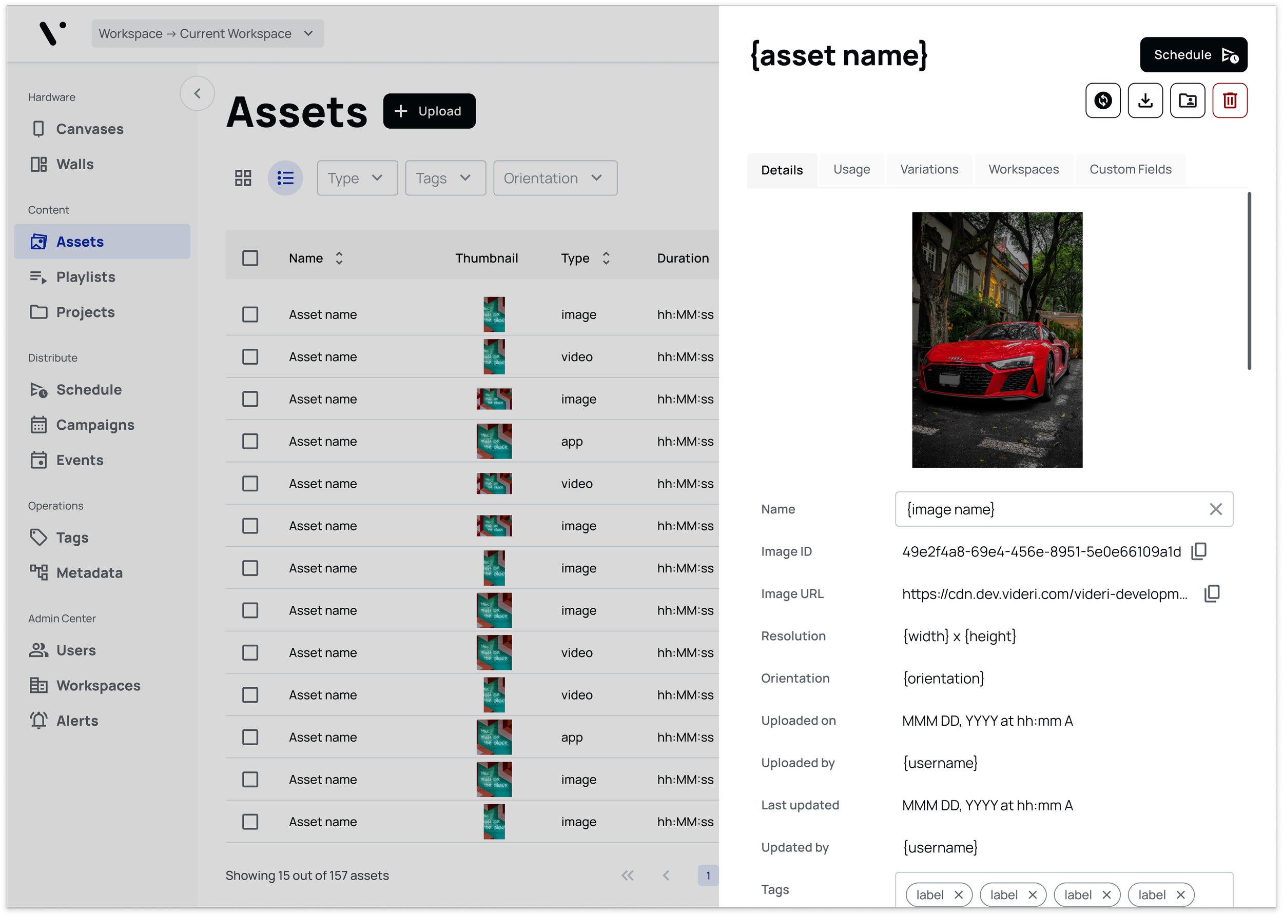 Original asset drawer design