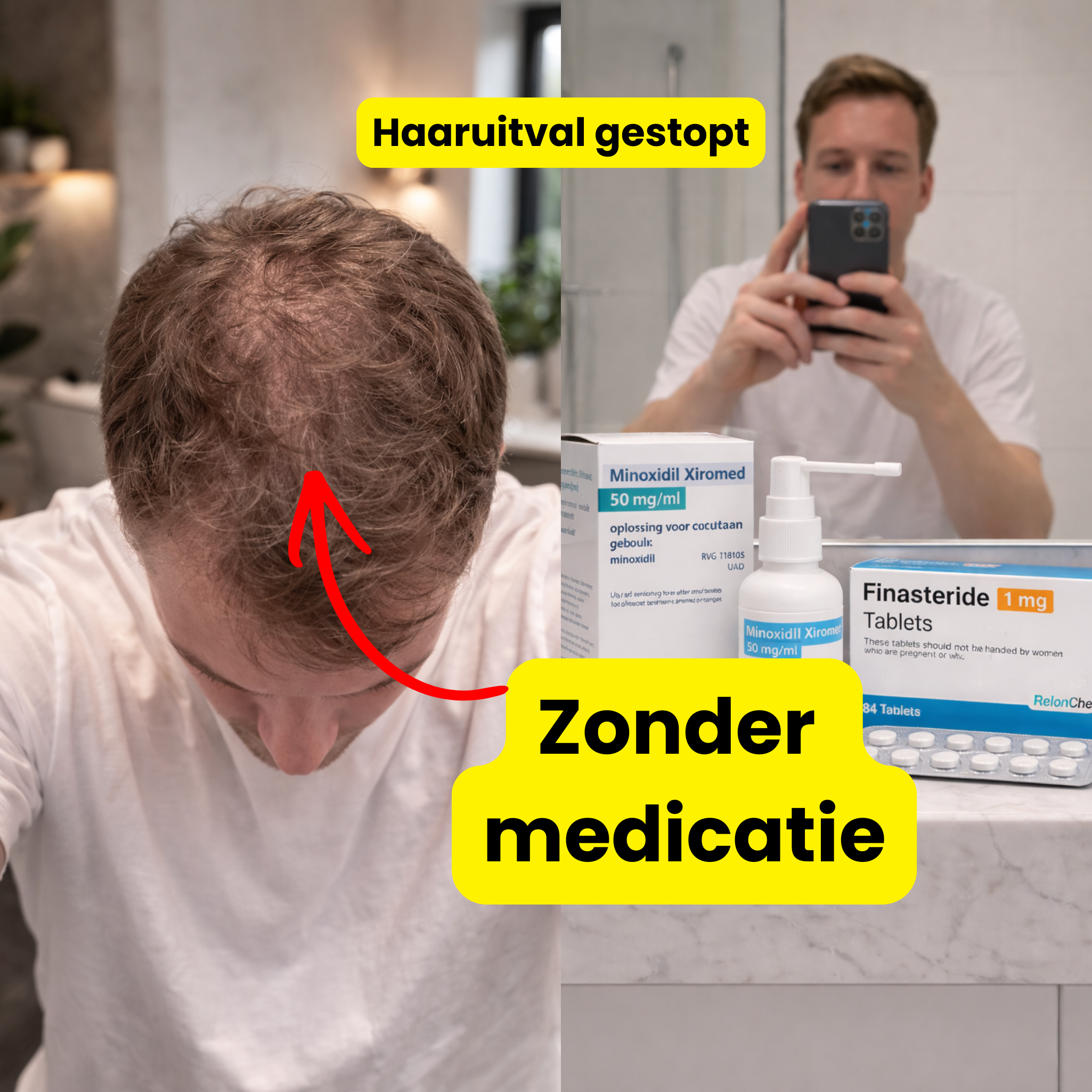Haaruitval stoppen zonder medicijnen of hormonen