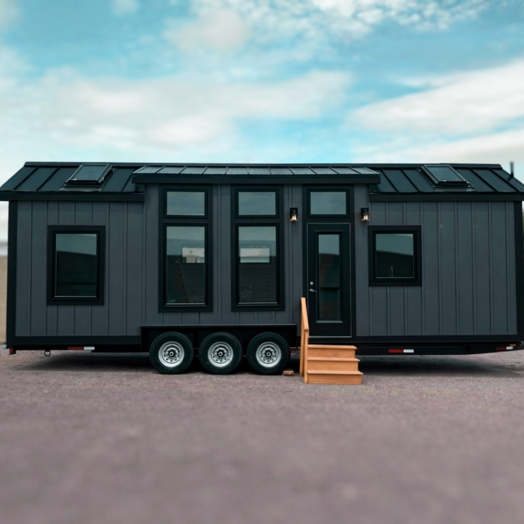 Allagash exterior dark gray board and batten concept