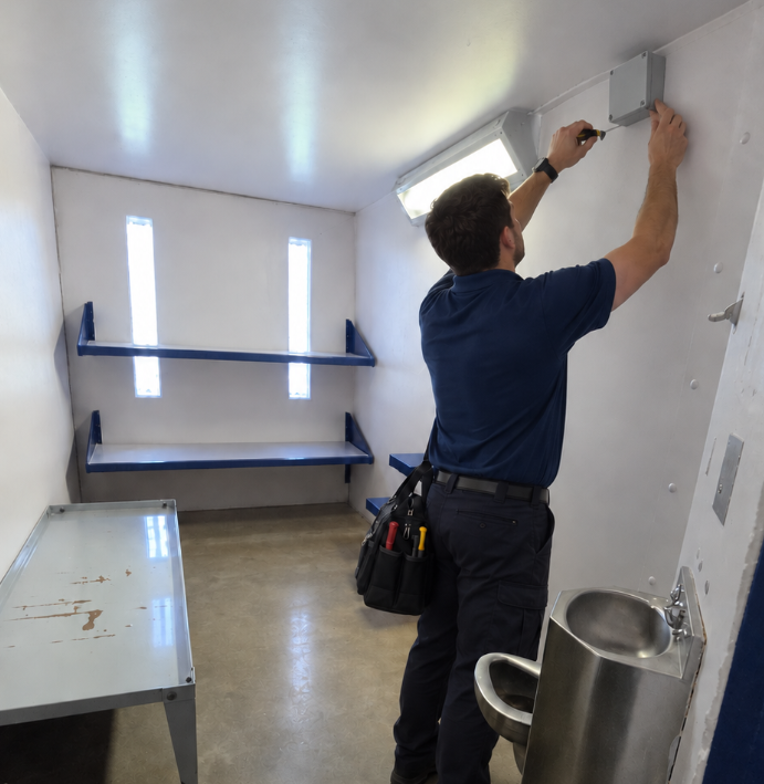 XK300 monitoring technology installed in a correctional facility