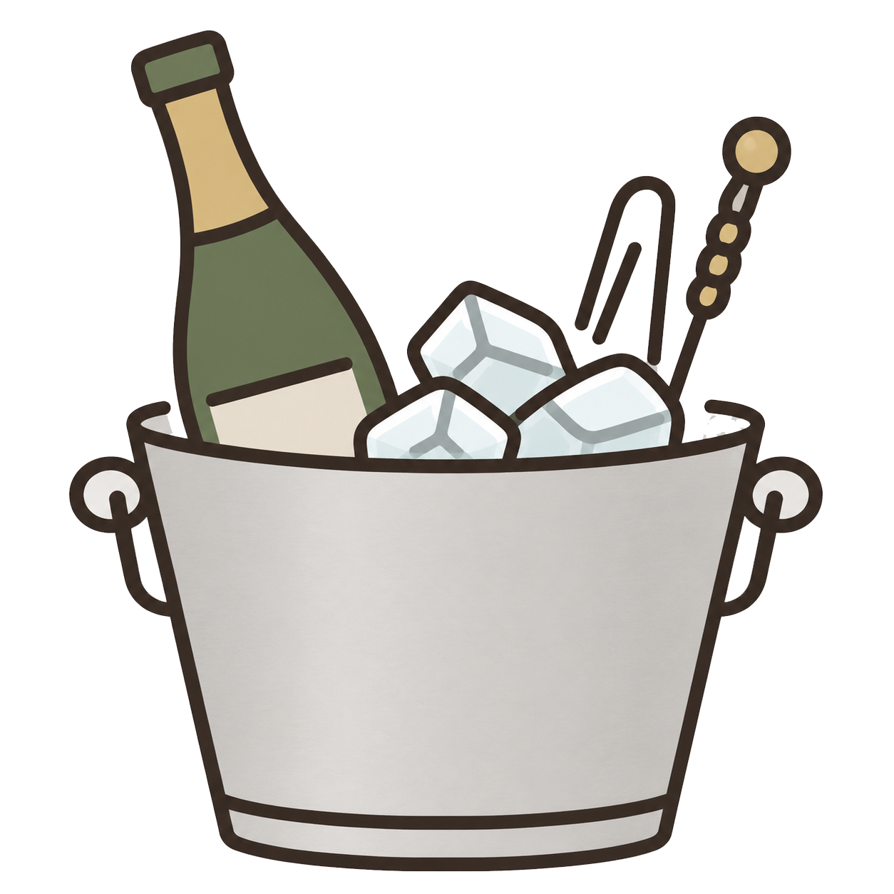 Ice glassware and bar tools