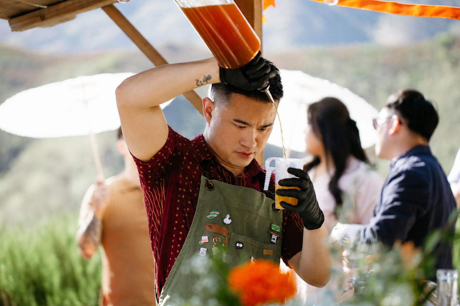 Private event cocktail catering by The Forager Bar