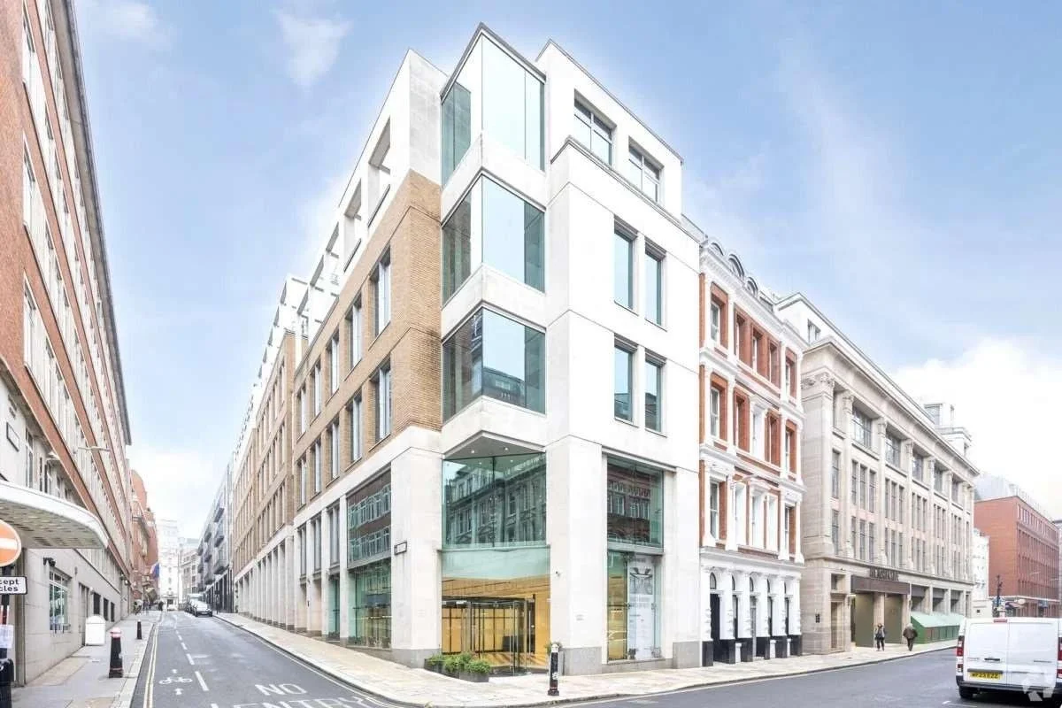 The Northcliffe, a stone and glass office building in the City of London
