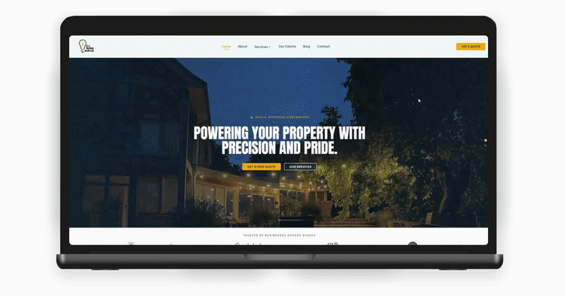 AJ Walton Electrical Website Preview Showcase
