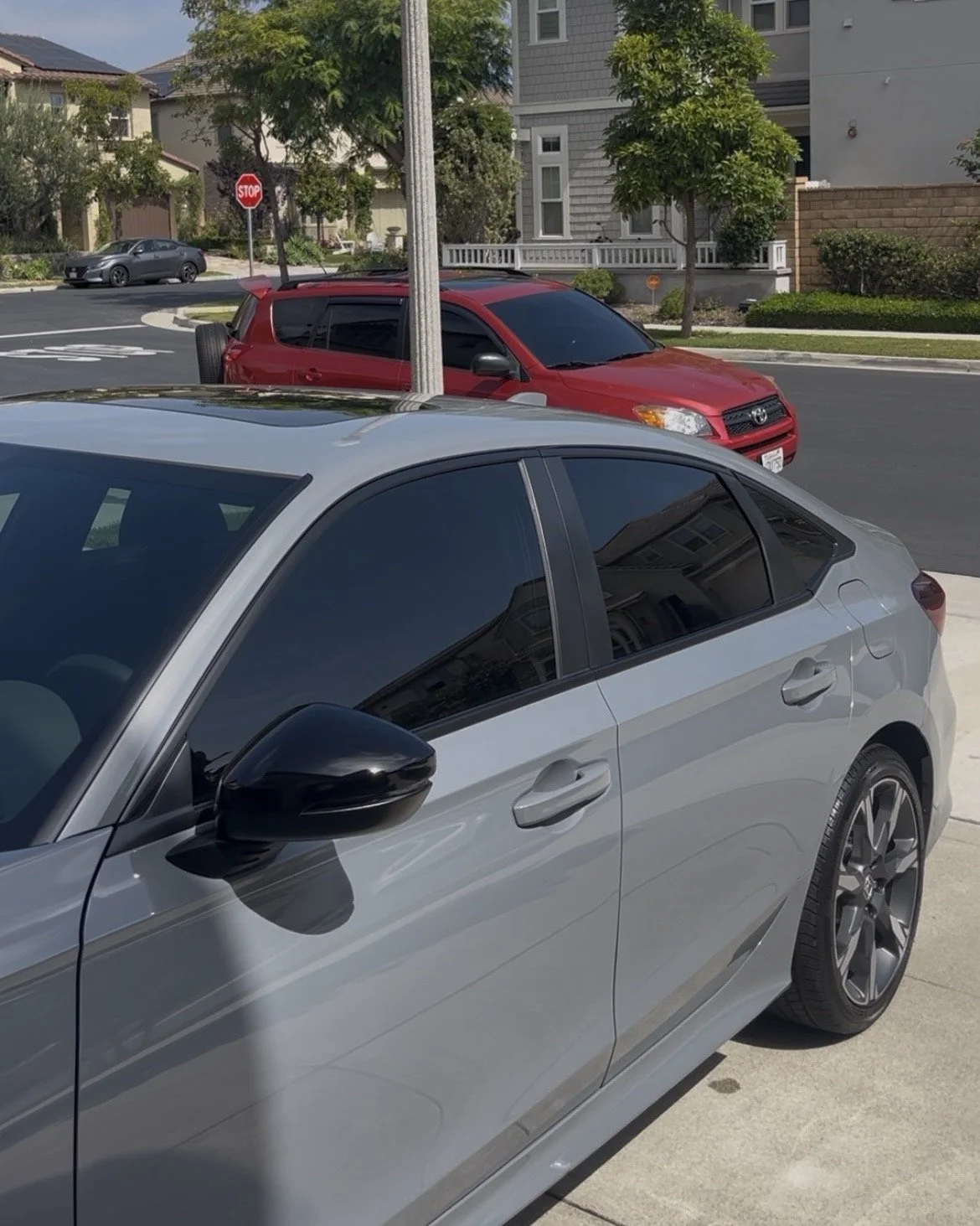 Ceramic Plus window tint on a Mercedes with a glass roof