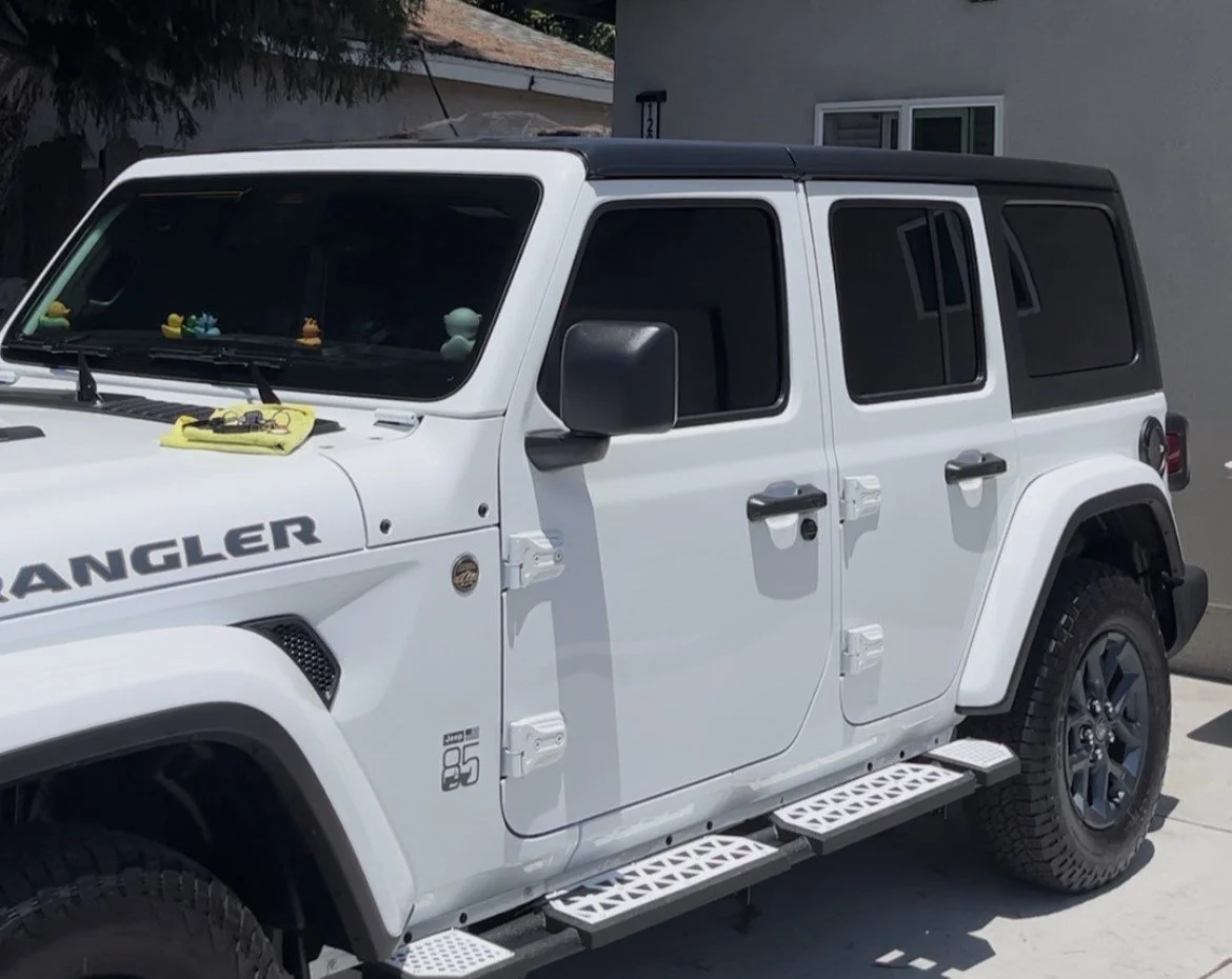 Mobile window tinting service completed at a home in Irvine, California