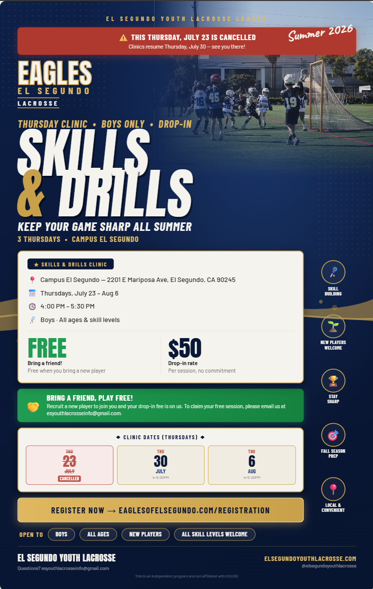 Eagles Lacrosse Skills and Drills Camp