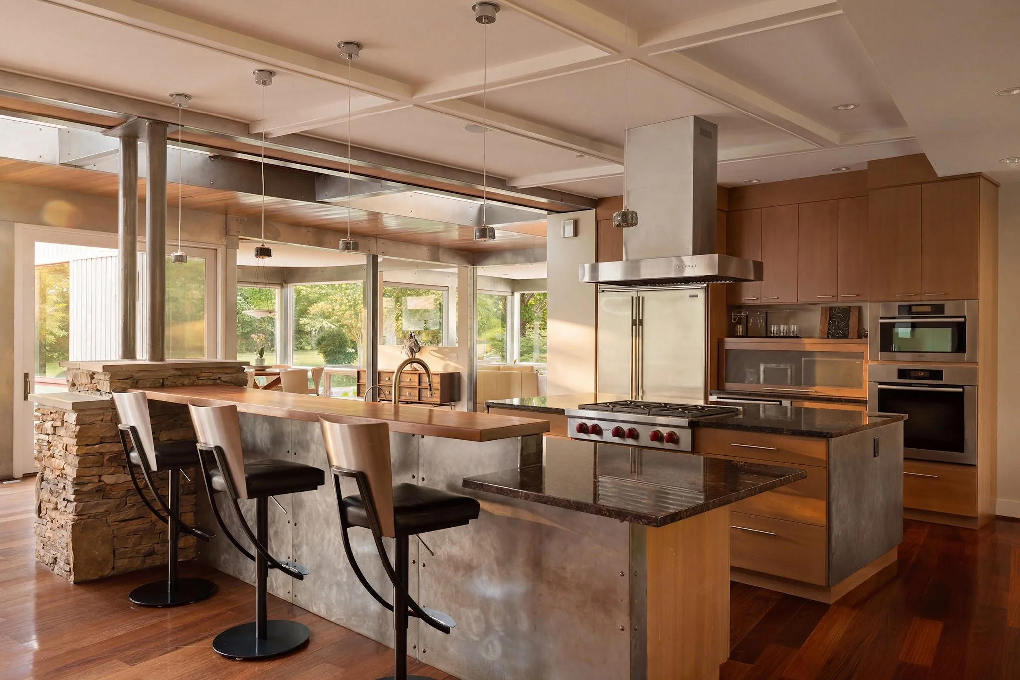 The same kitchen in the Bull City Media Signature style — warm, editorial tones with soft golden light