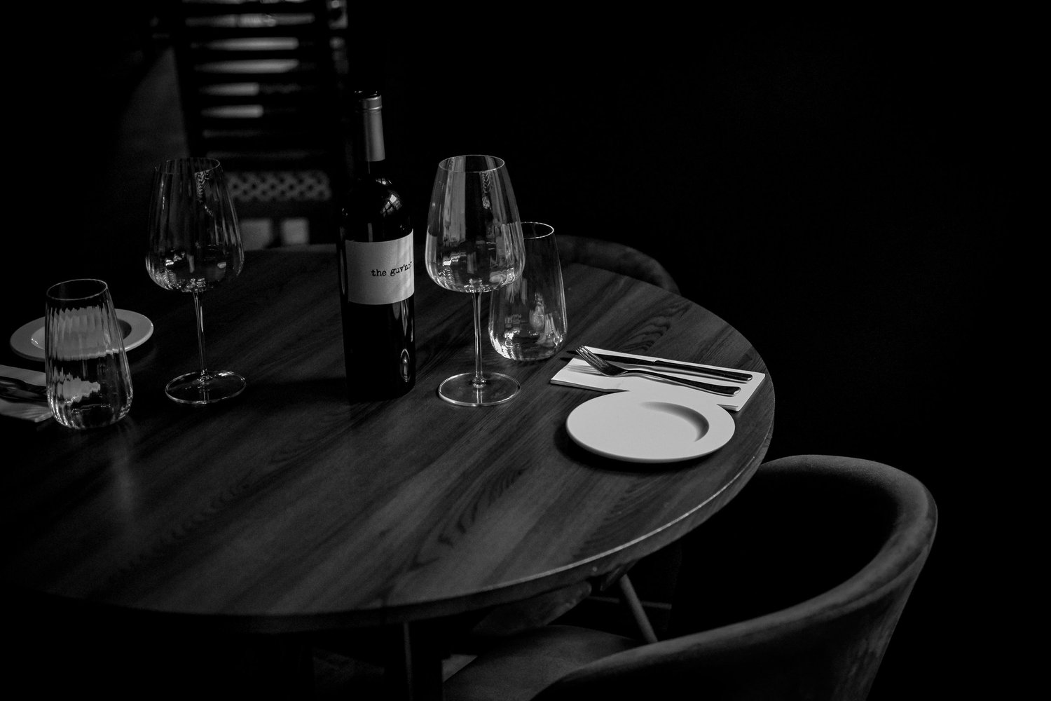 Wine and glassware at NOMI