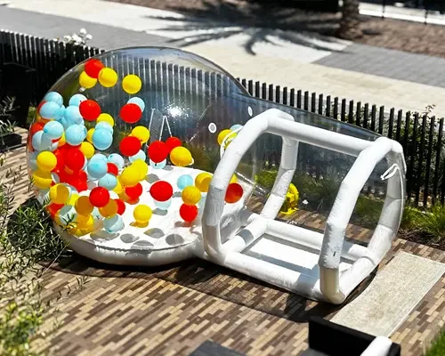 Magic Balloon Globe bounce house with 100 floating balloons