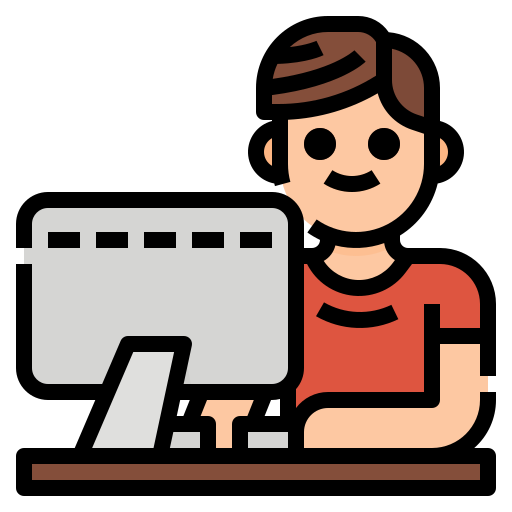 Social Media Management - Guy at Desk