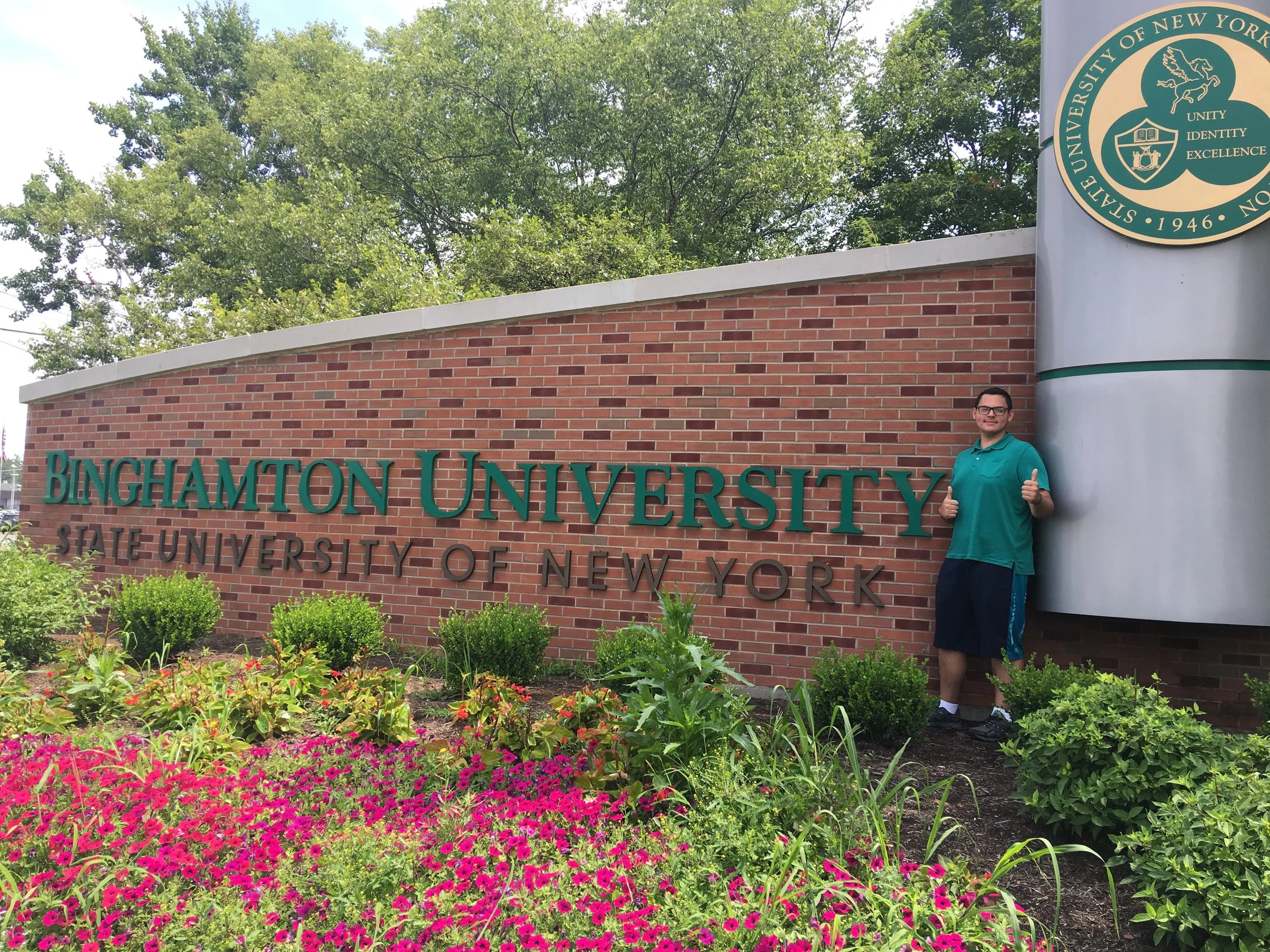 Binghamton University sign