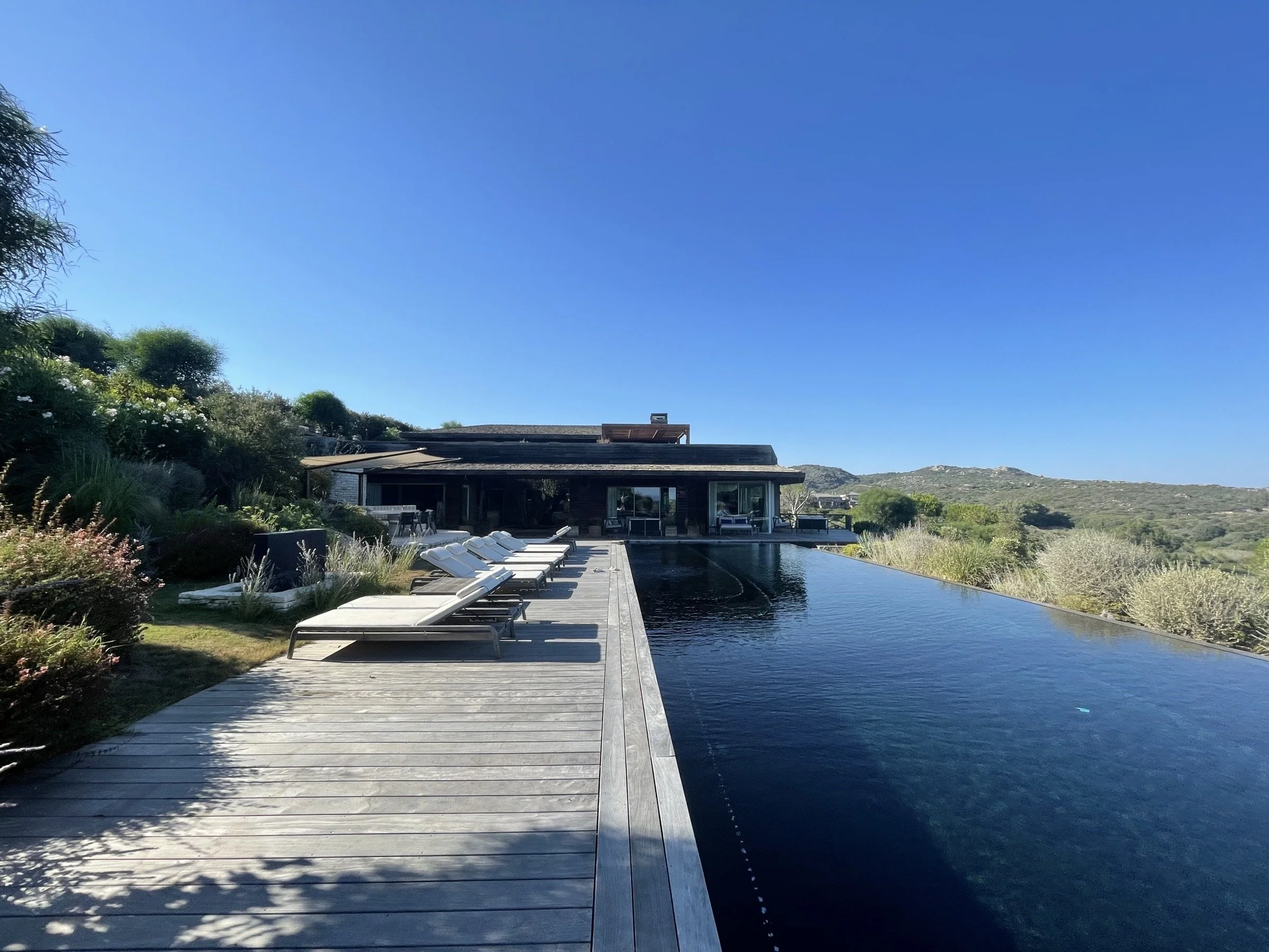 Modern home and pool