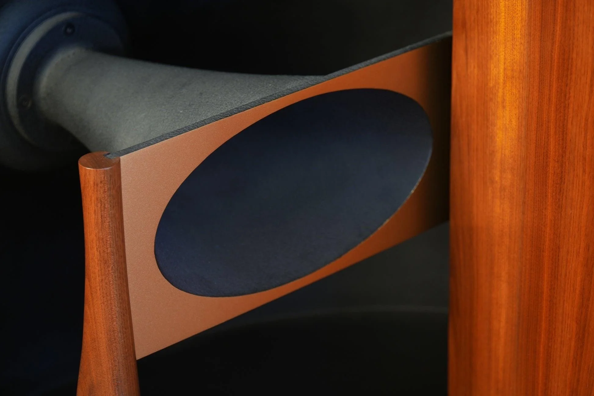Detail of a sculptural loudspeaker