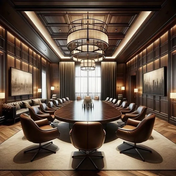 Conference room with integrated visual systems
