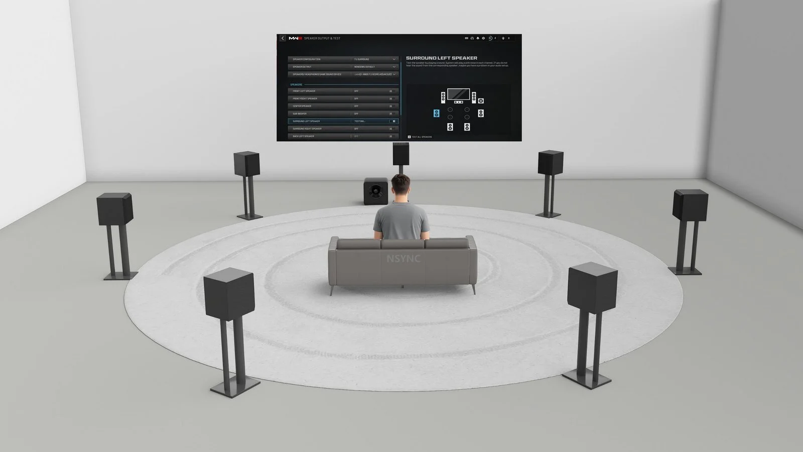 Home theater speaker setup