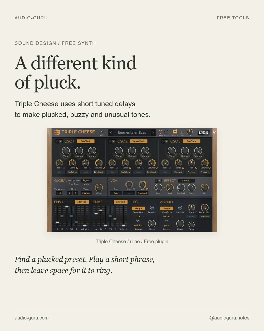 A different kind of pluck.