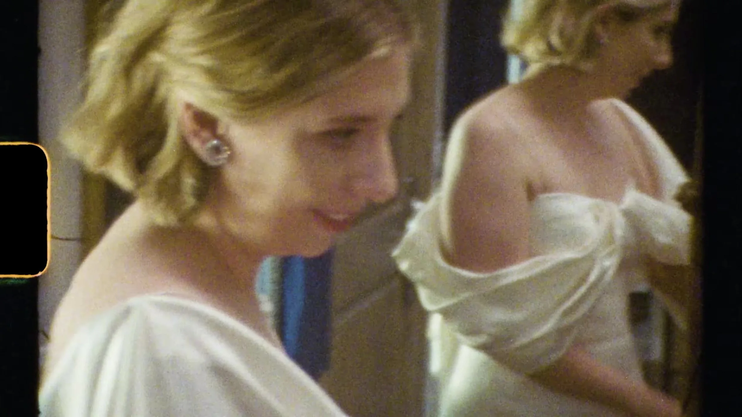 Soft Super 8 profile of Sarah looking down at Camp Lucy Vineyards in Austin, Texas
