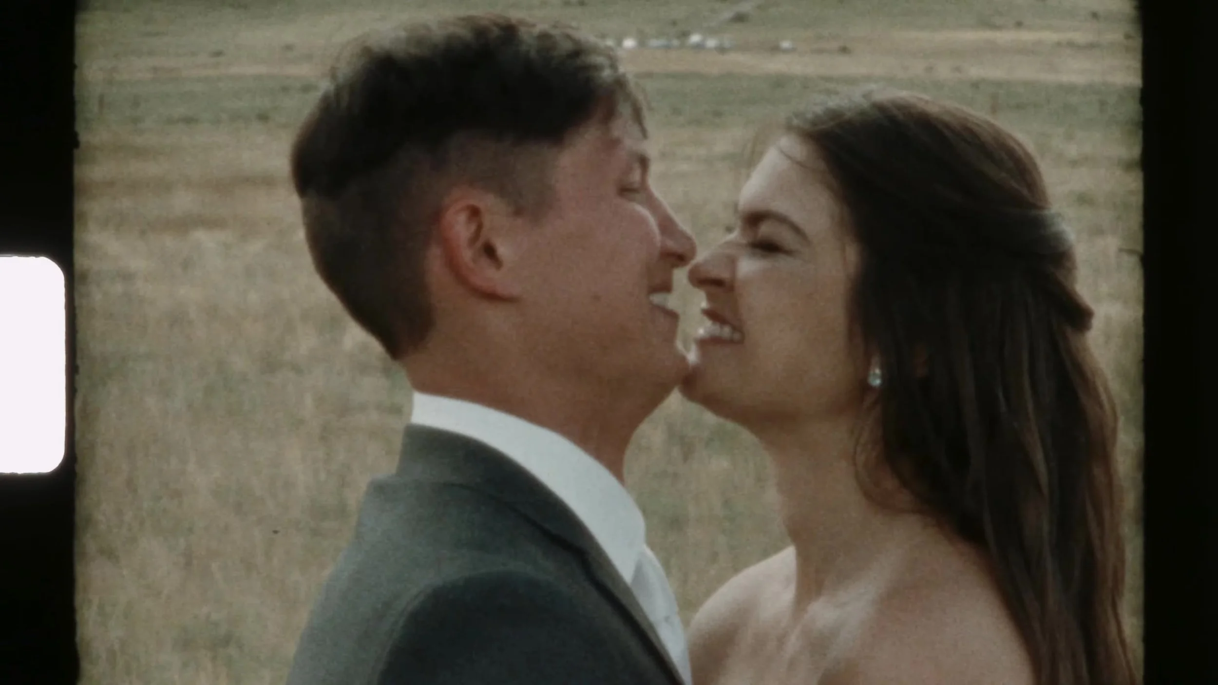 Super 8 tight profile of Seth and Cass face to face at 3 Peaks Ranch in Colorado