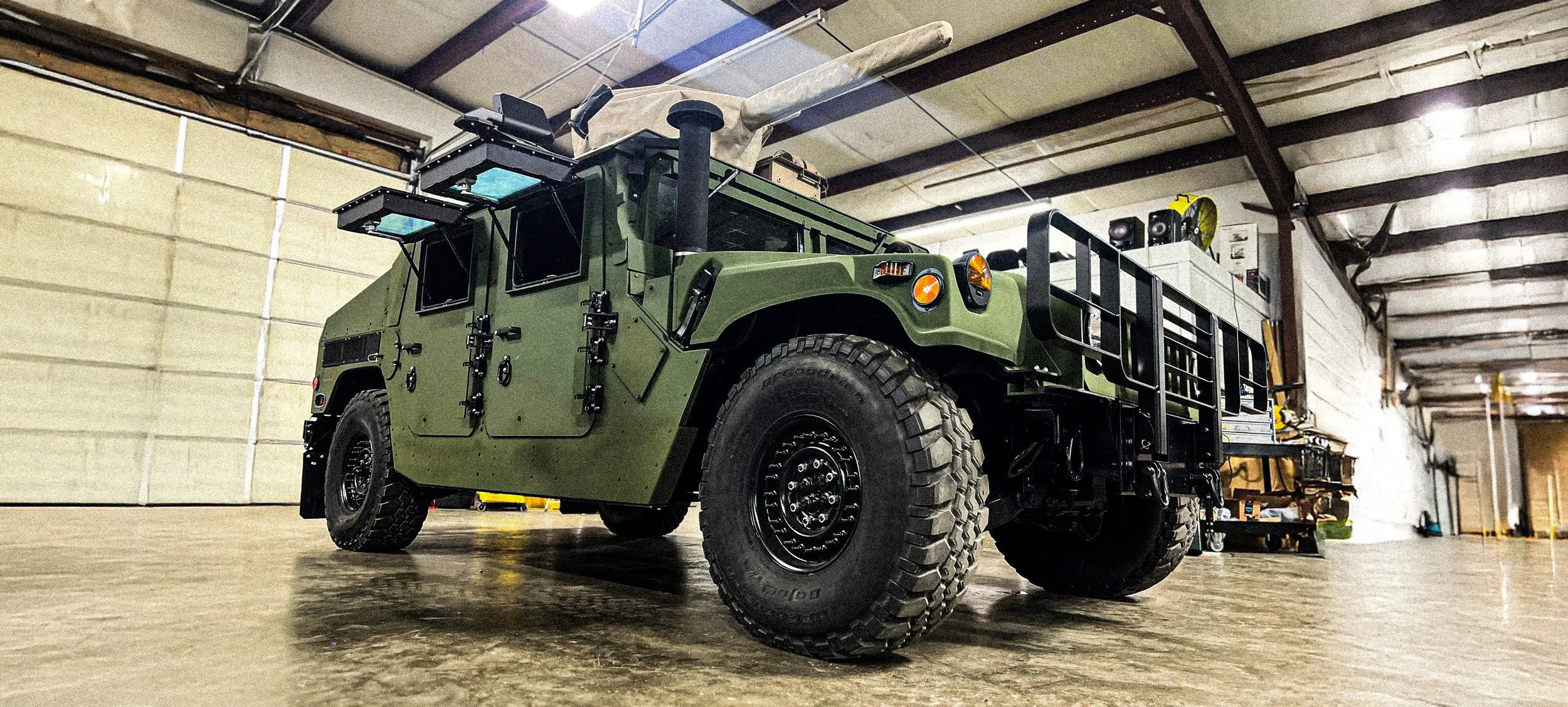 Armored Humvee Windows Open