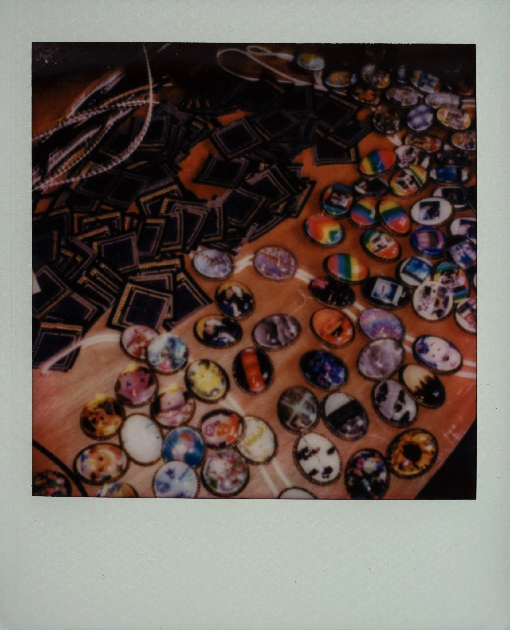 Collection of colorful keepsakes on instant film