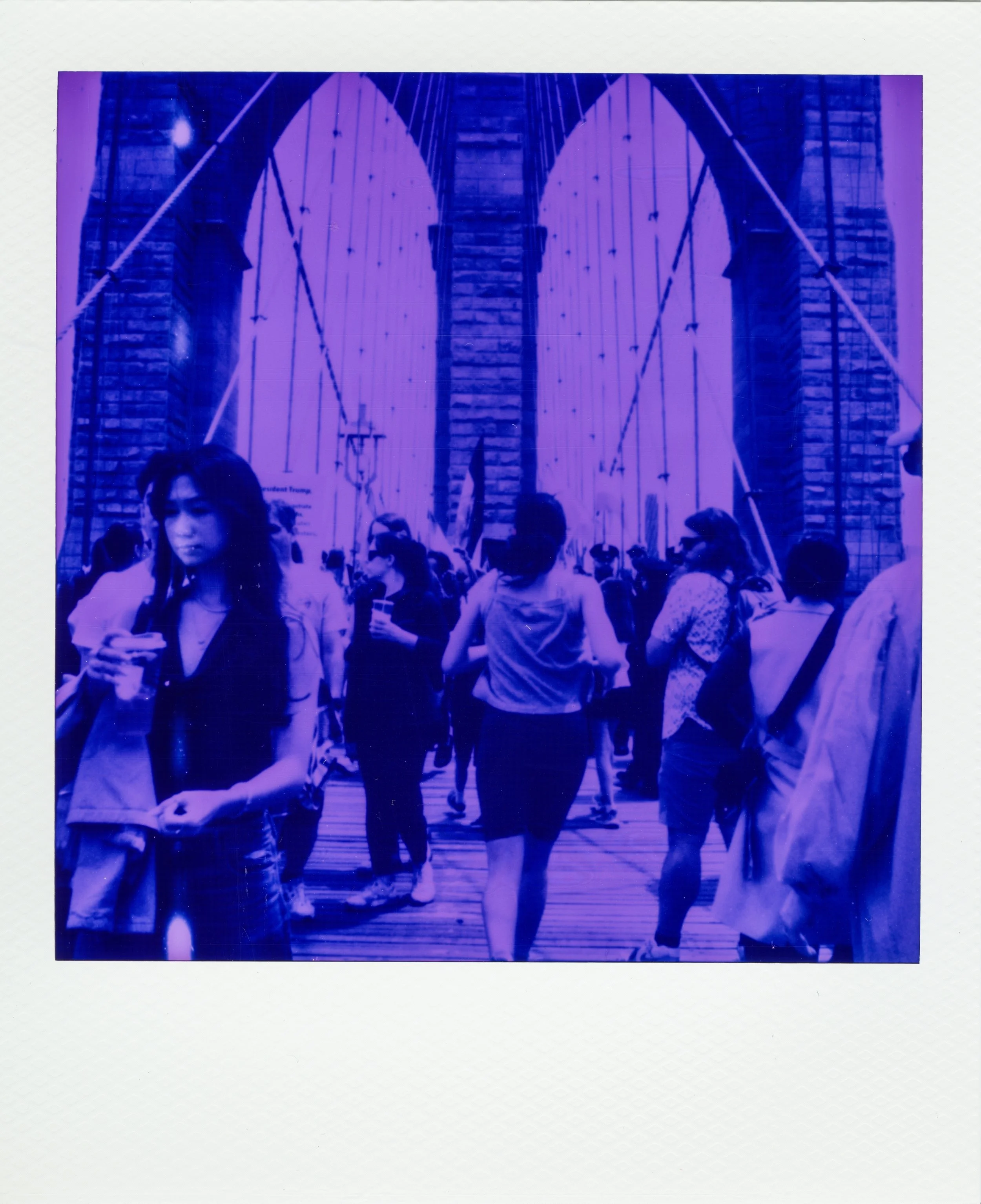 Brooklyn Bridge photo walk photographed on Purple 600 Film