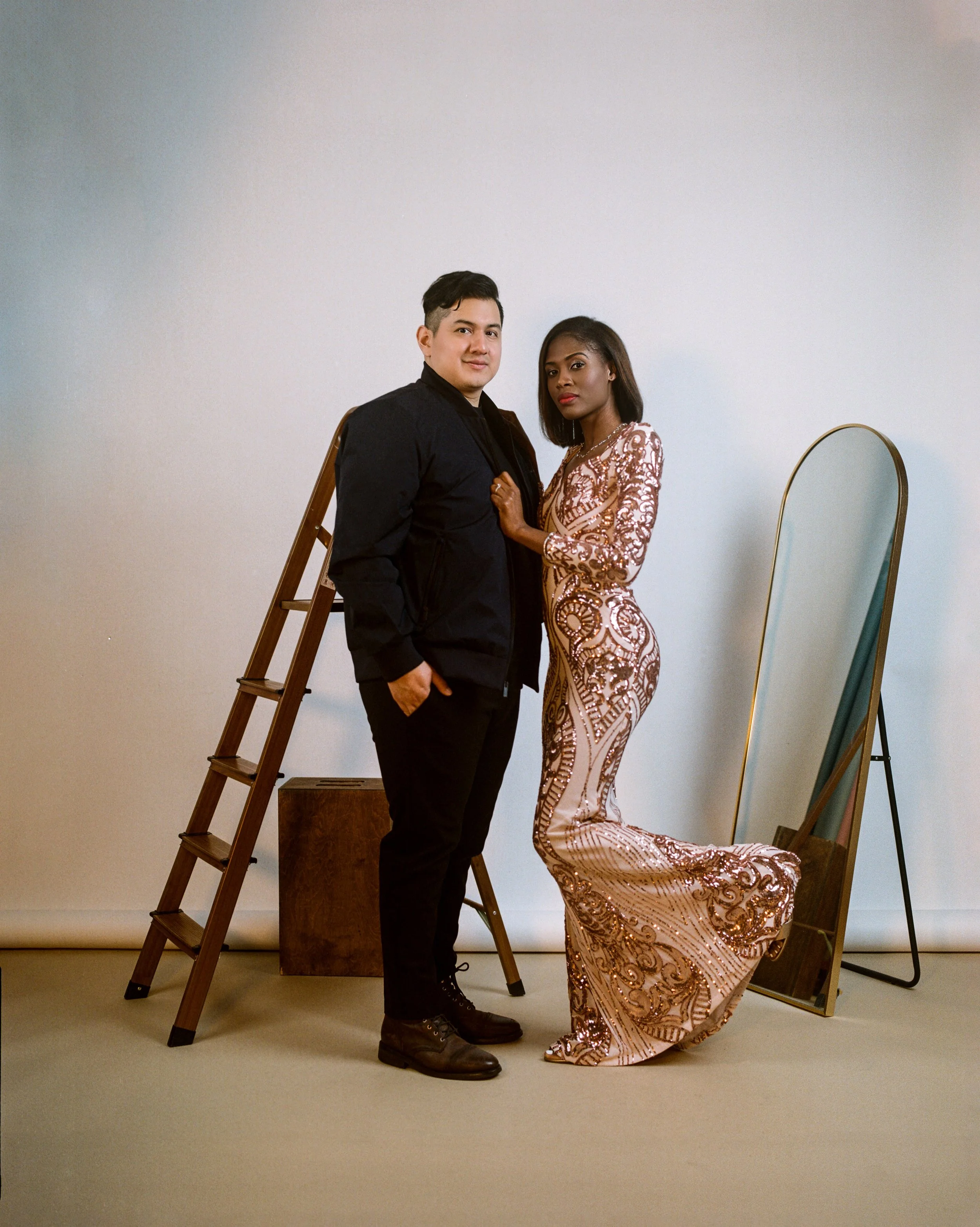 Medium format 6x7 portrait at golden hour