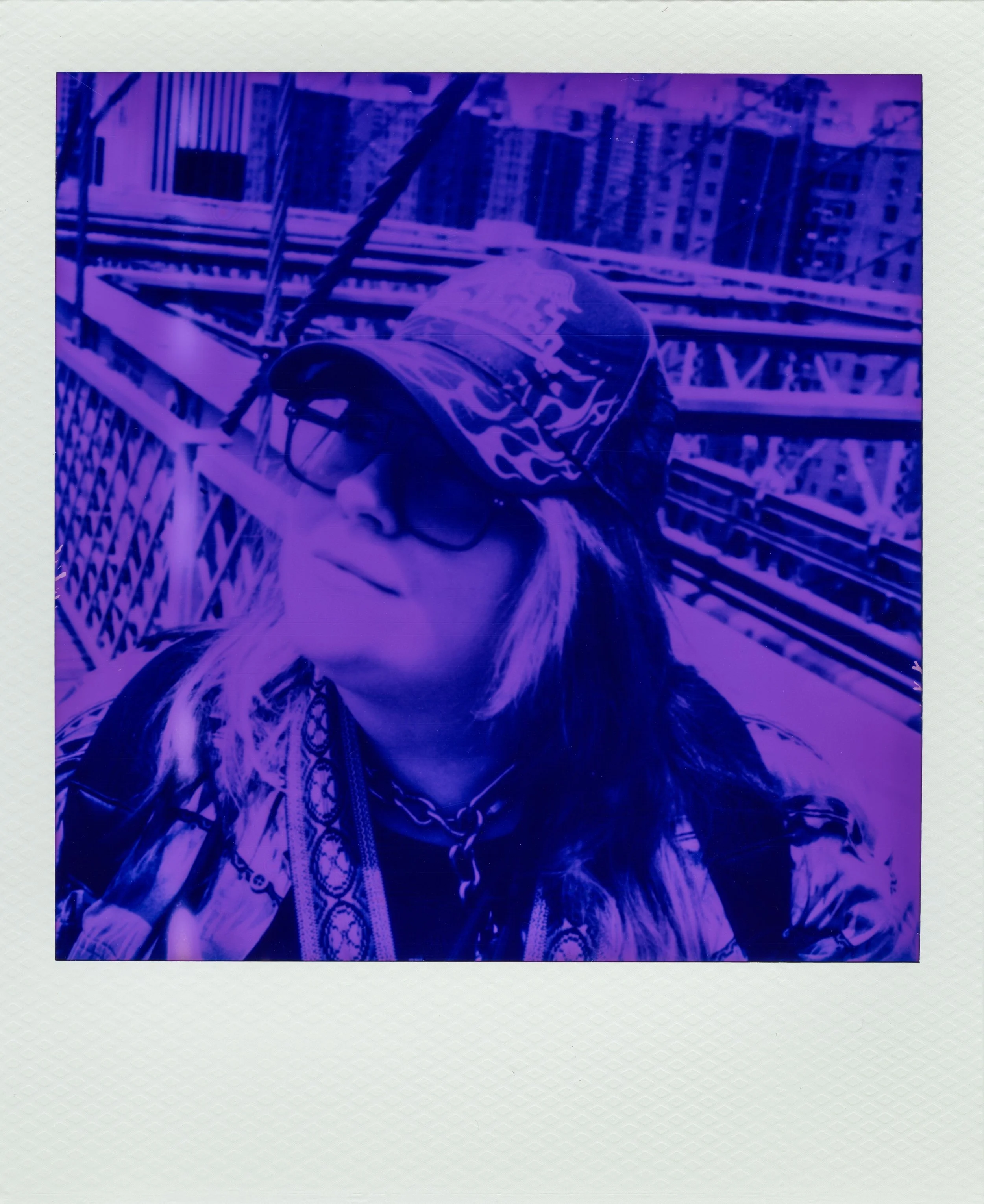 Portrait photographed on Purple 600 Film during PolaCon Week