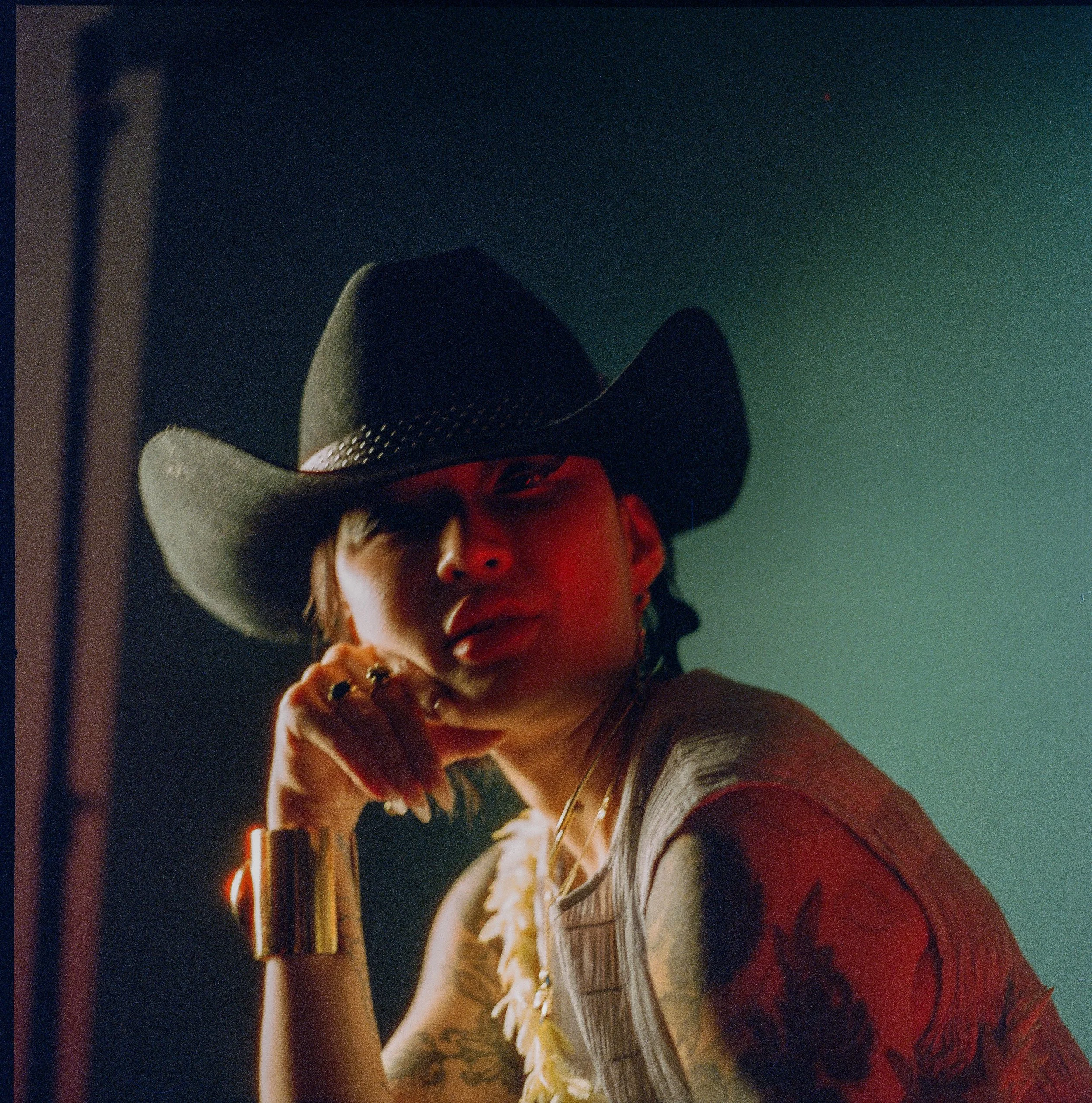 Square medium format portrait