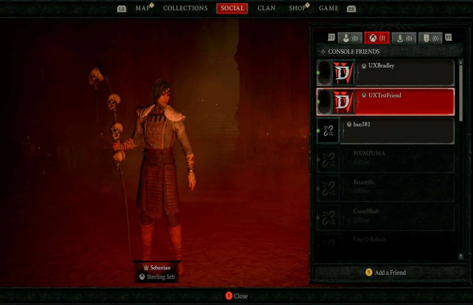 Social Features research screenshot