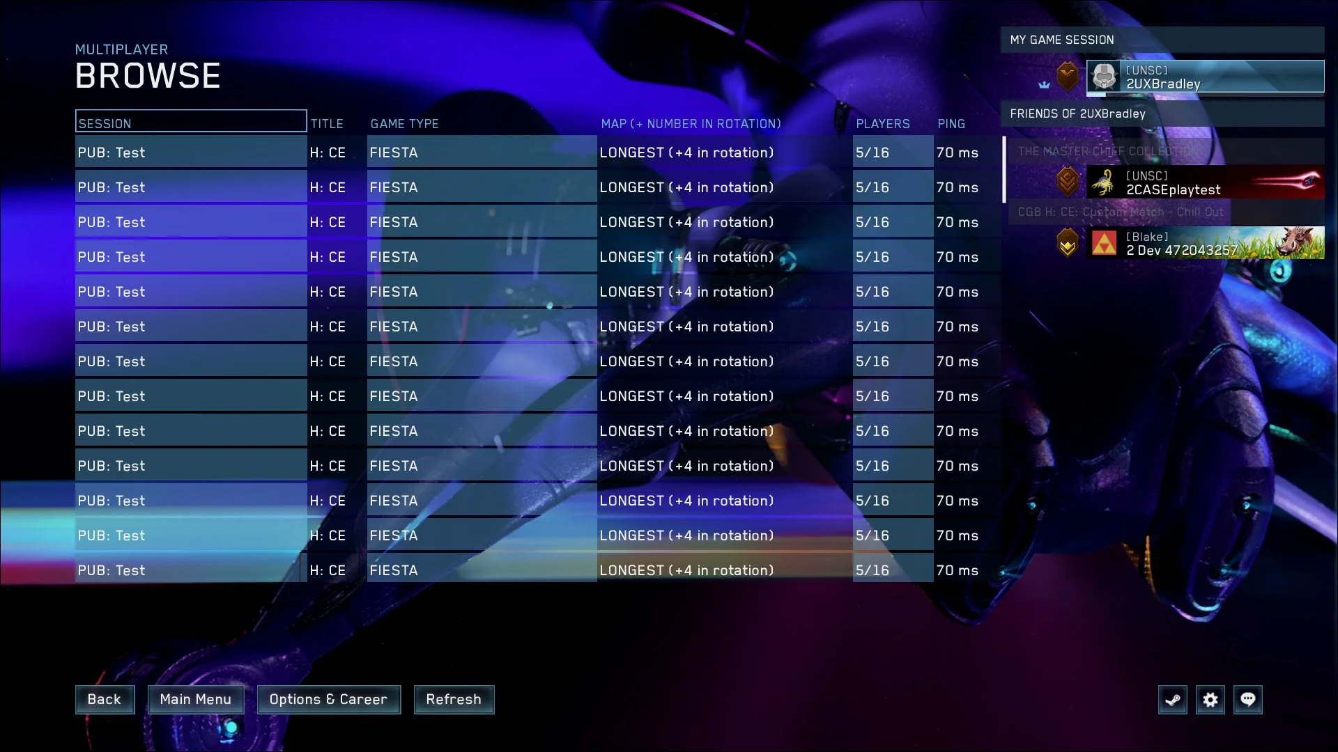 Custom Game Browser implementation before revisions