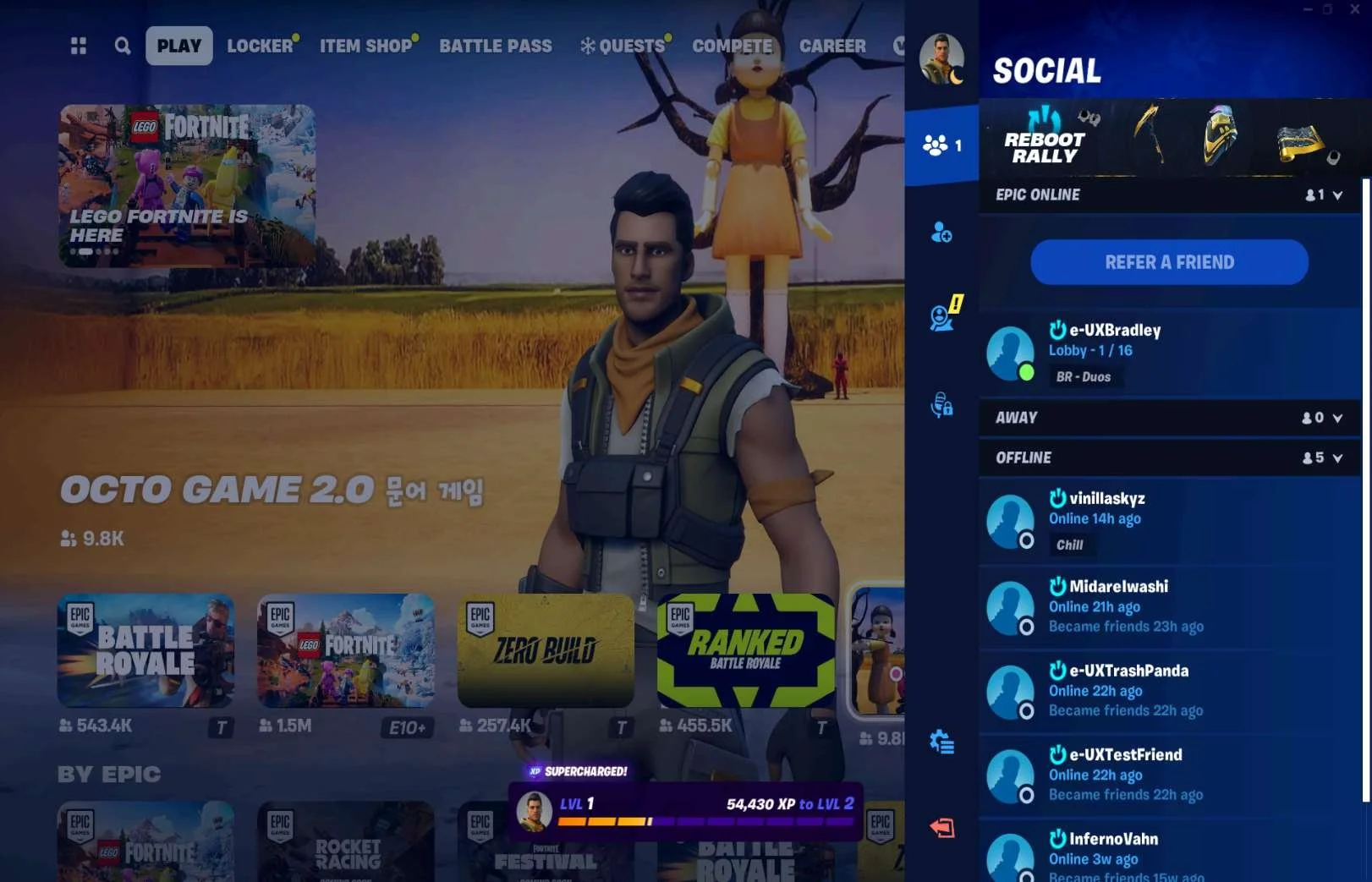 Social Features research screenshot