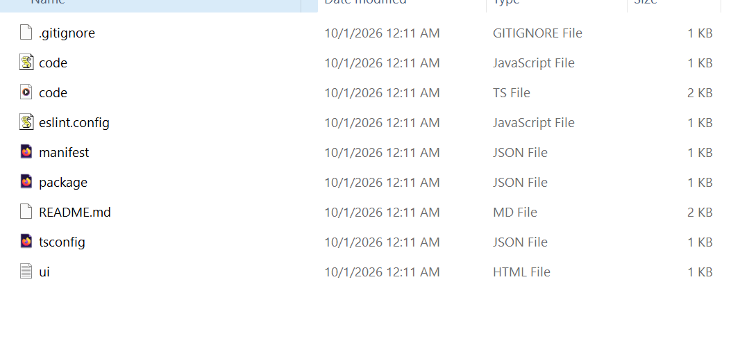 Files generated by Figma for a new development plugin