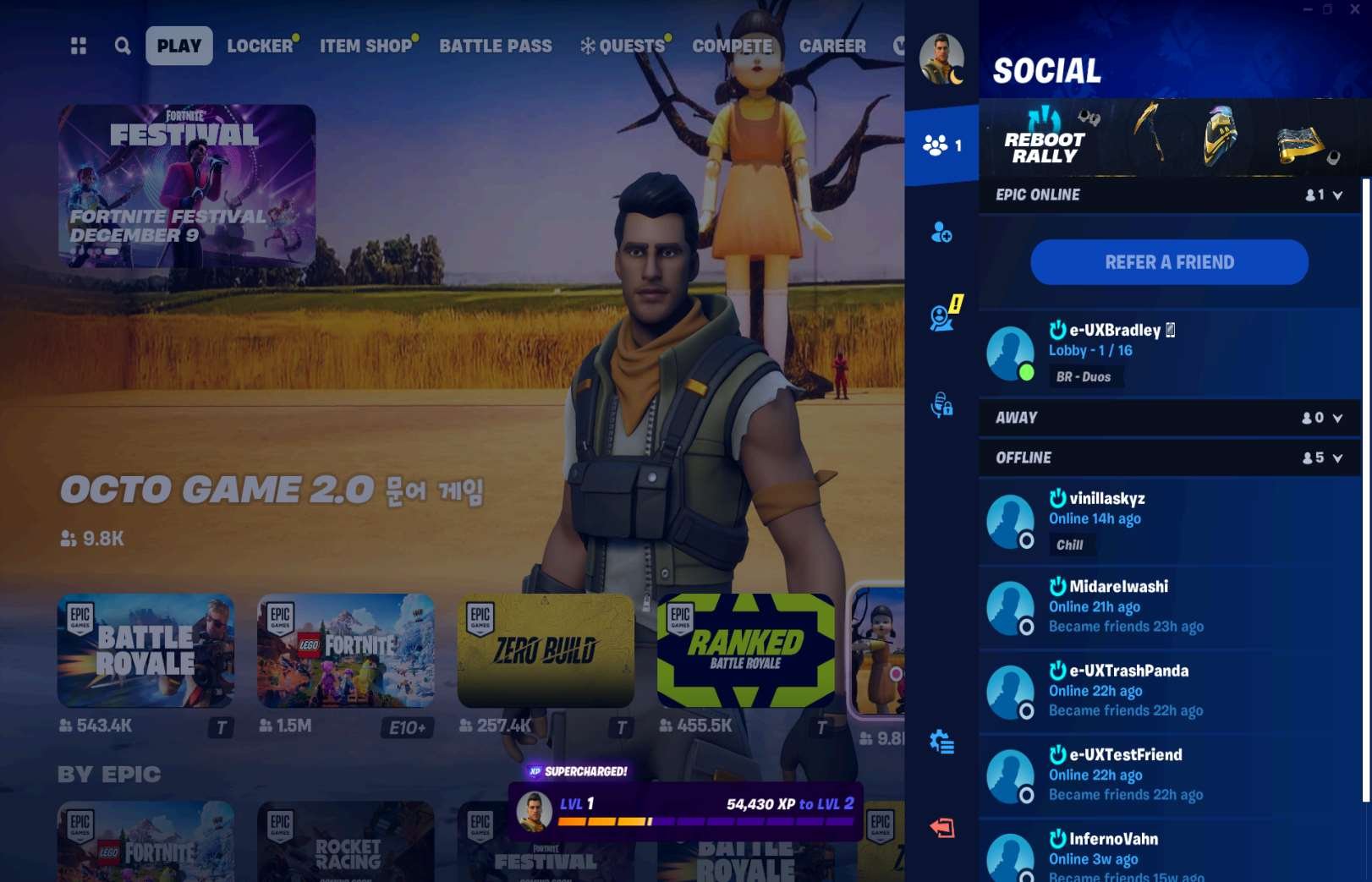 Social Features research screenshot