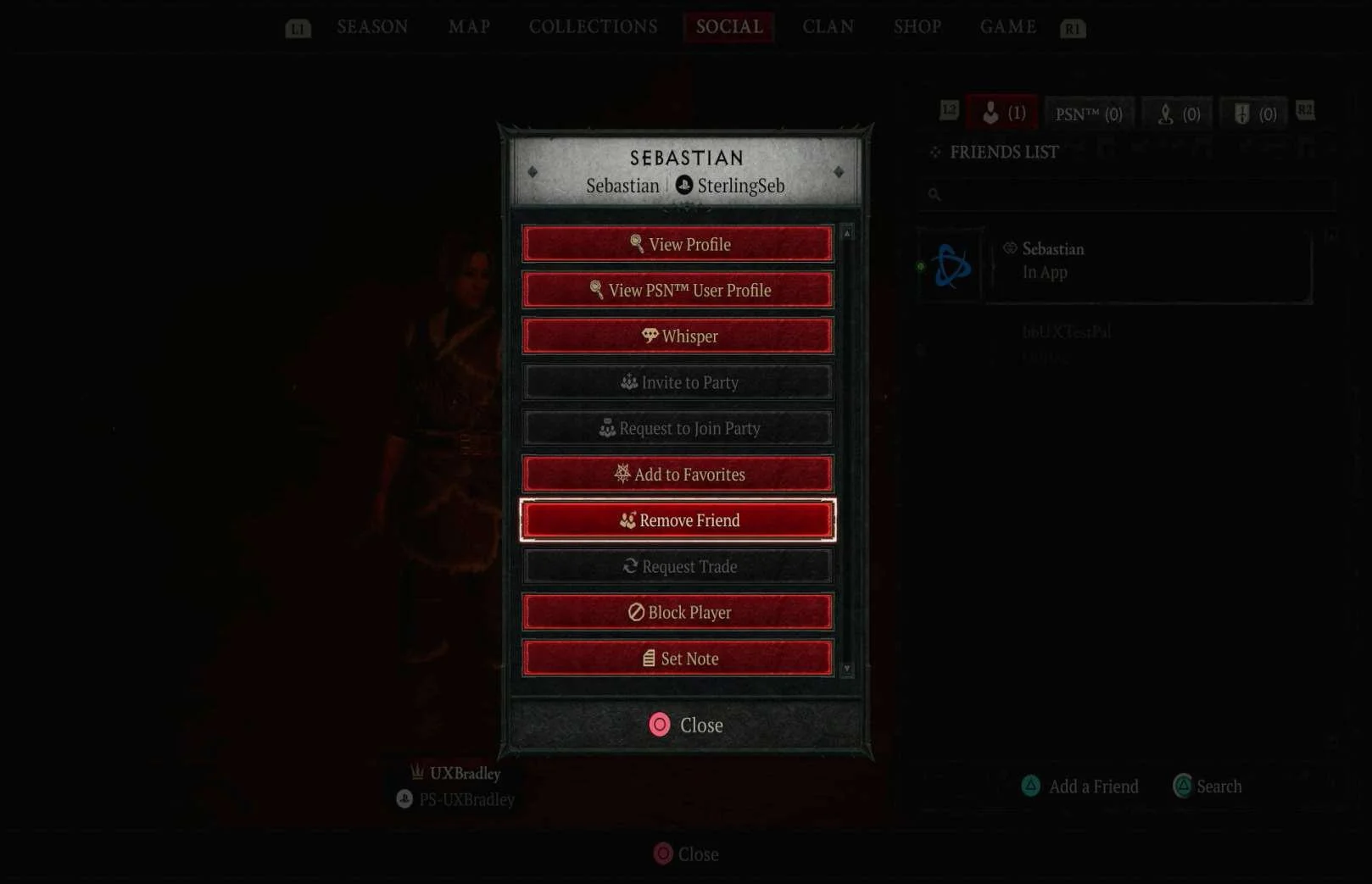 Social Features research screenshot